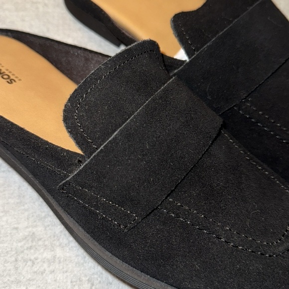 Sonoma Black loafers mules slide on NEW NIB Norma Suede leather shoes 6.5 - Picture 2 of 2